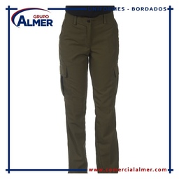 Pantalón Tipo Cargo Dama en Gabardina